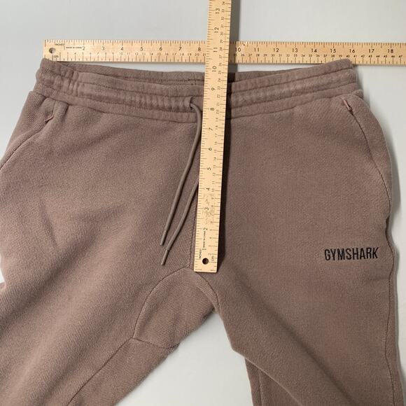 Gymshark Women Jogger M Brown Thick Plush Drawstring Sweatpants Winter 25" - Picture 6 of 9
